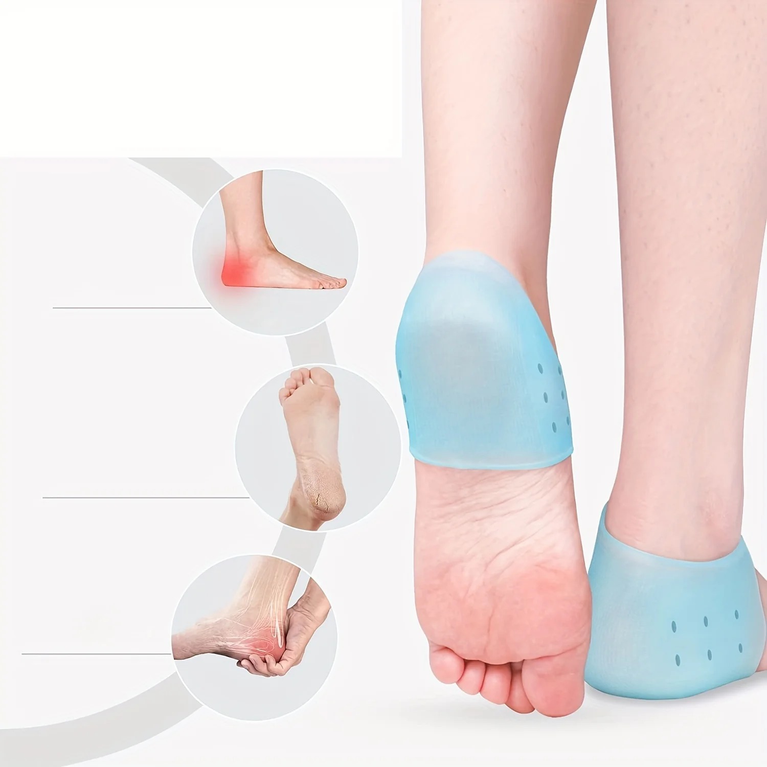 2PCS Silicone Gel Heel Cups Cu - Heel Liner Grip ulasan dan harga