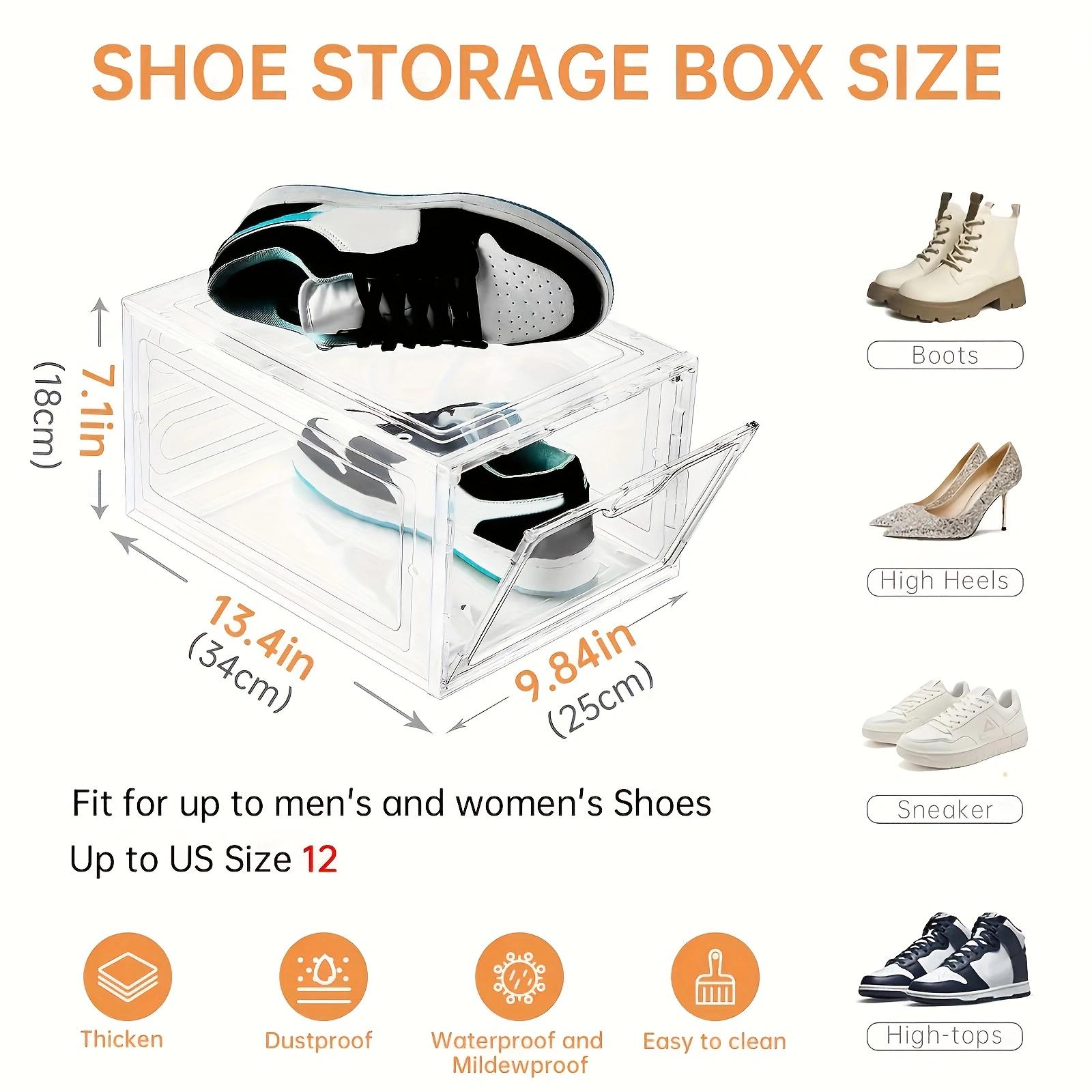Stackable Plastic Shoe Boxes w - Shoe Box Display ulasan dan harga