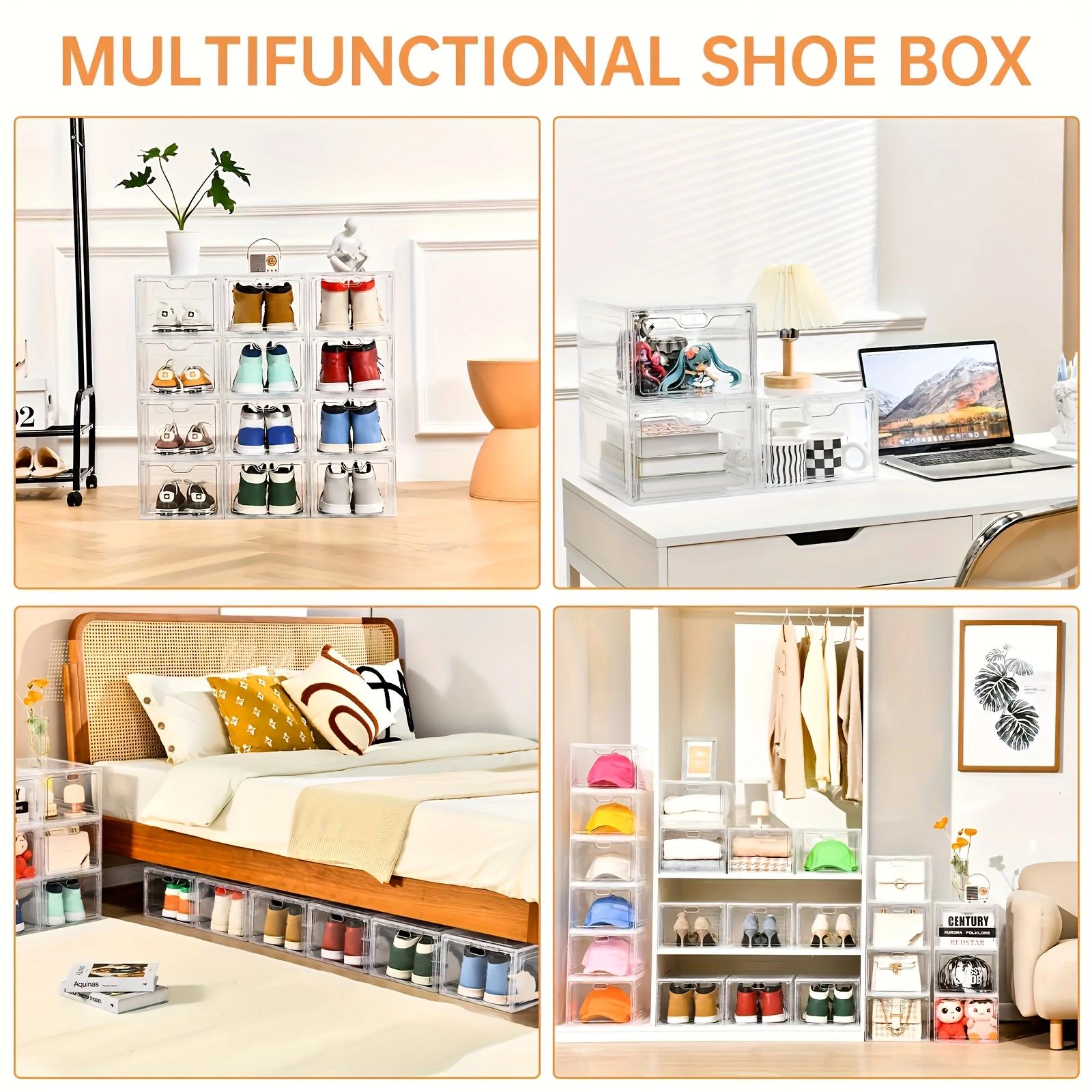Stackable Plastic Shoe Boxes w - Shoe Box Display ulasan dan harga