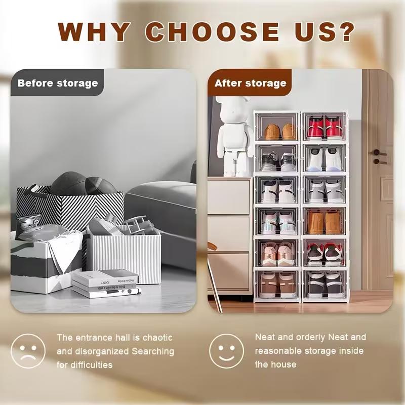 Clear Shoe Storage Boxes, Plas - Sneaker Case ulasan dan harga