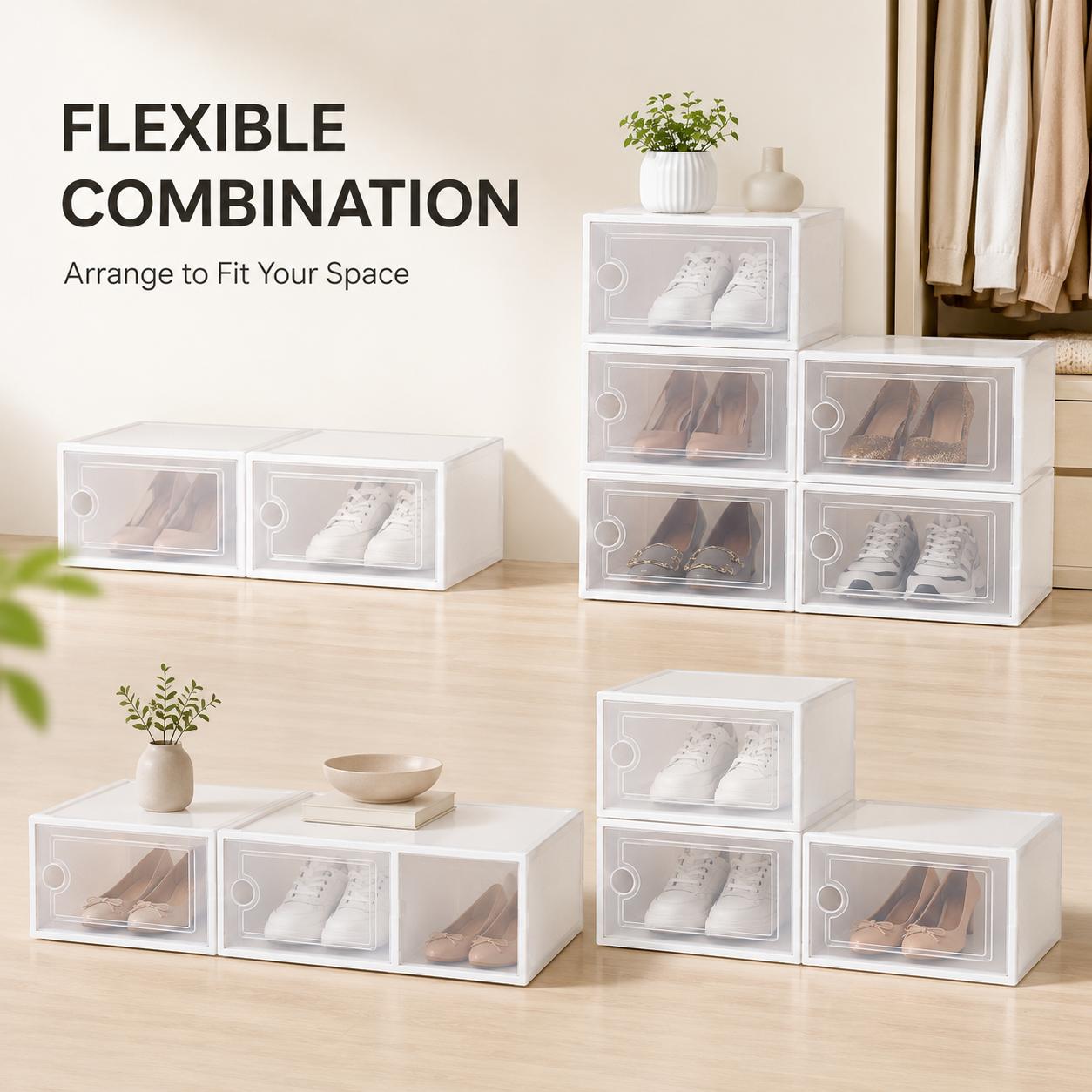 Clear Shoe Storage Boxes, Plas - Sneaker Case ulasan dan harga