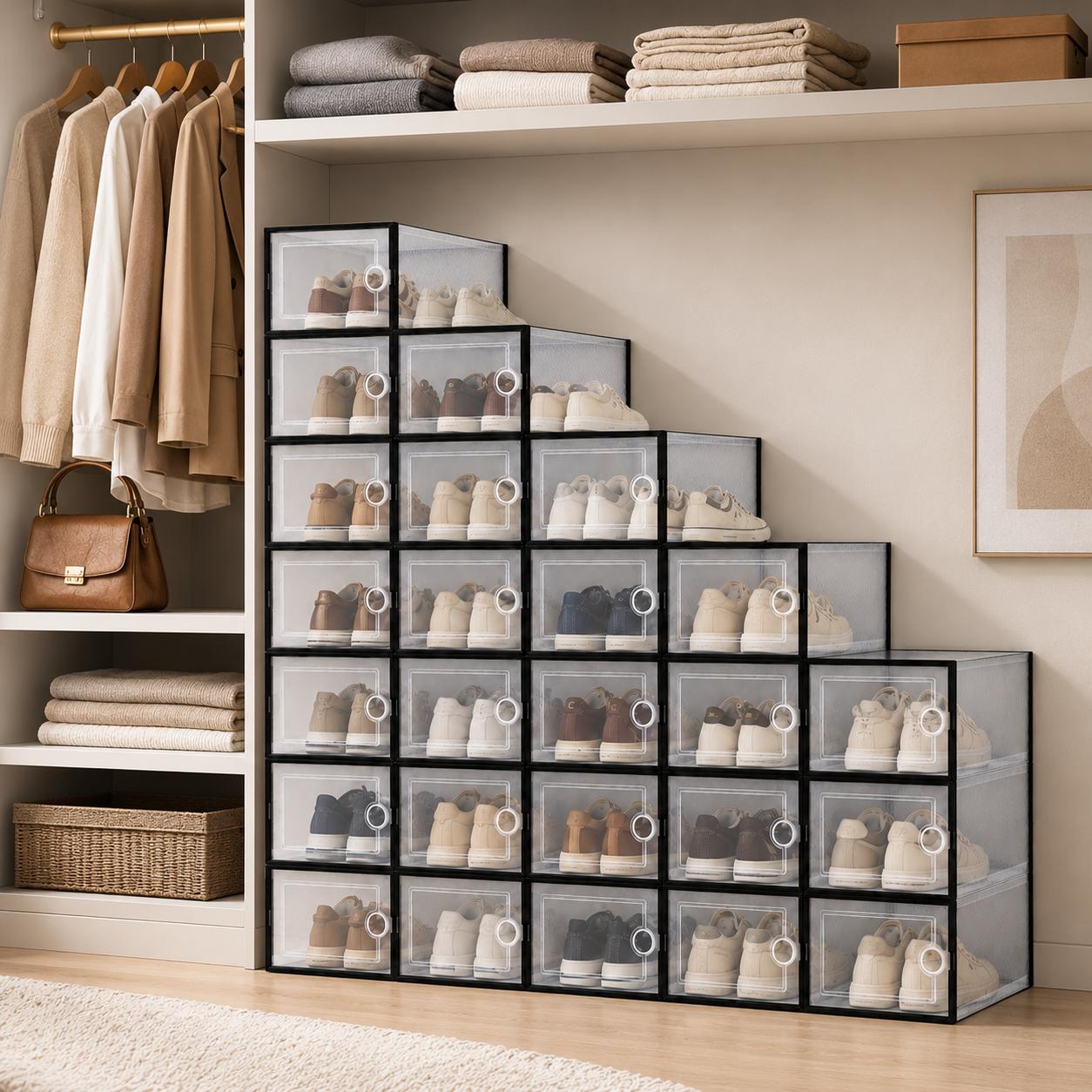 Clear Shoe Storage Boxes, Plas - Sneaker Case ulasan dan harga