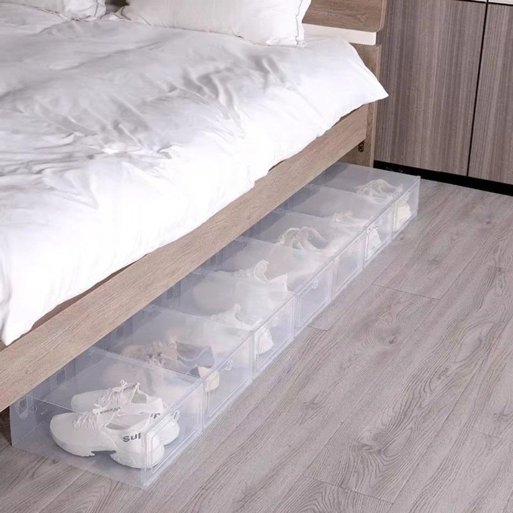Portable Transparent Shoe Boxe - Shoe Box Display ulasan dan harga